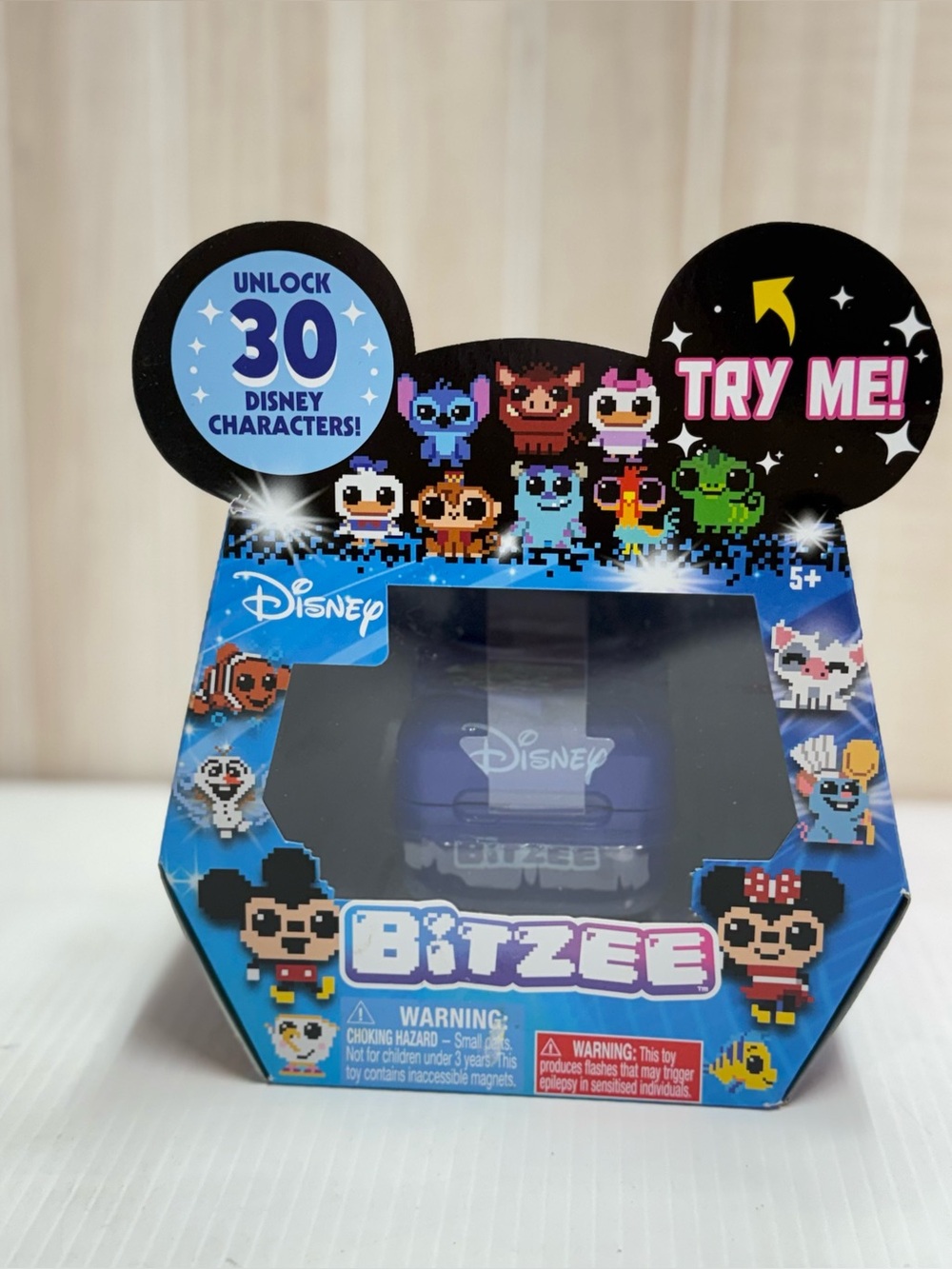 Disney Bitzee Pixel Toy - Blue and Black Collector Figure